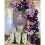 Purple Balloon Garland Lavender Double Stuffed Balloons Pastel Lilac B