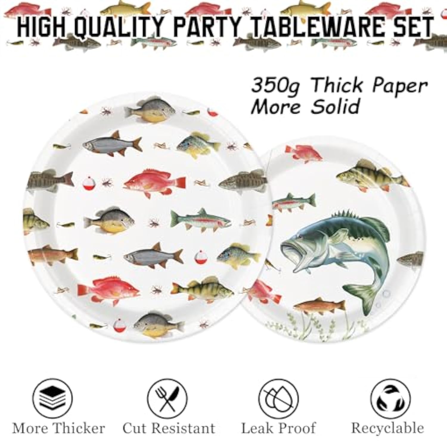 Gone Fishing Party Decor Set: 170-Piece O-Fish-Ally One Birthday