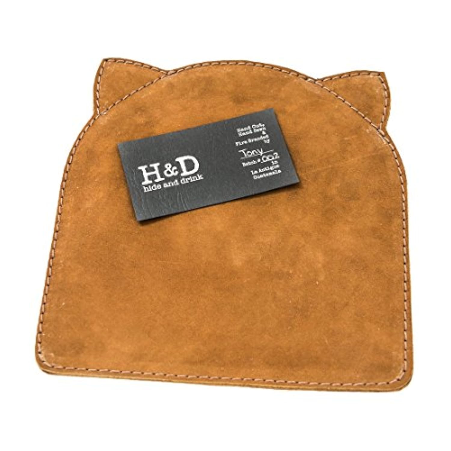 Soft Leather Cat Mouse Pad Handmade Swayze Suede