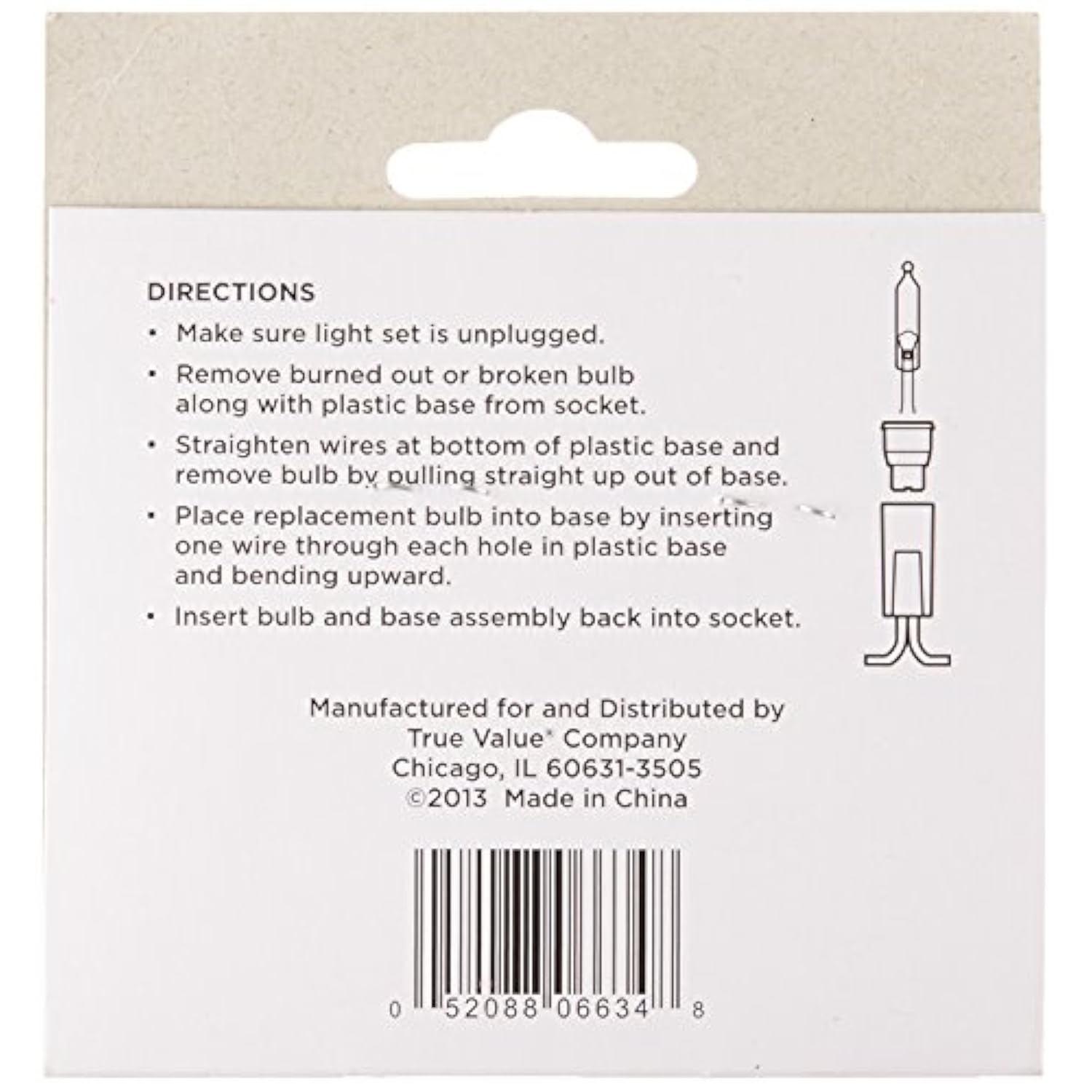 'Replacement Bulb 2.5 Volt Clear Mini Bulb For Christmas Light Sets