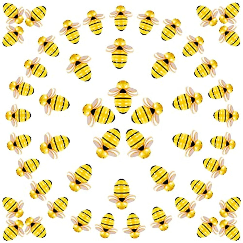 120 Pcs Tiny Resin Bees For Crafts Bulk Small Mini Plastic 3D Flatback Bee Charm Embellishments For Summer Honey Themed Party Decor Art Diy Crafts Baby Shower Birthday Decoration