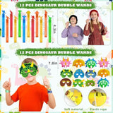 168Pcs Dinosaur Birthday Party Favors, Dino Party Favors Include Masks Bubble Stamps Hatching Eggs Bags Craft Bookmarks Diy Stickers Slap Bracelets For Dinosaur Birthday Party Decorations Supplies