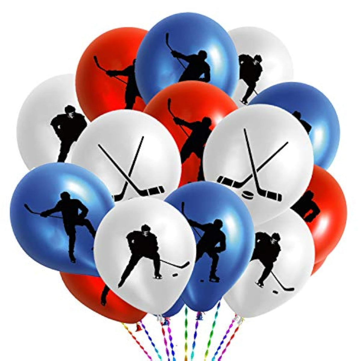 60Pcs Hockey Party Decorations, Sport Game Birthday Latex Balloons Party Favors