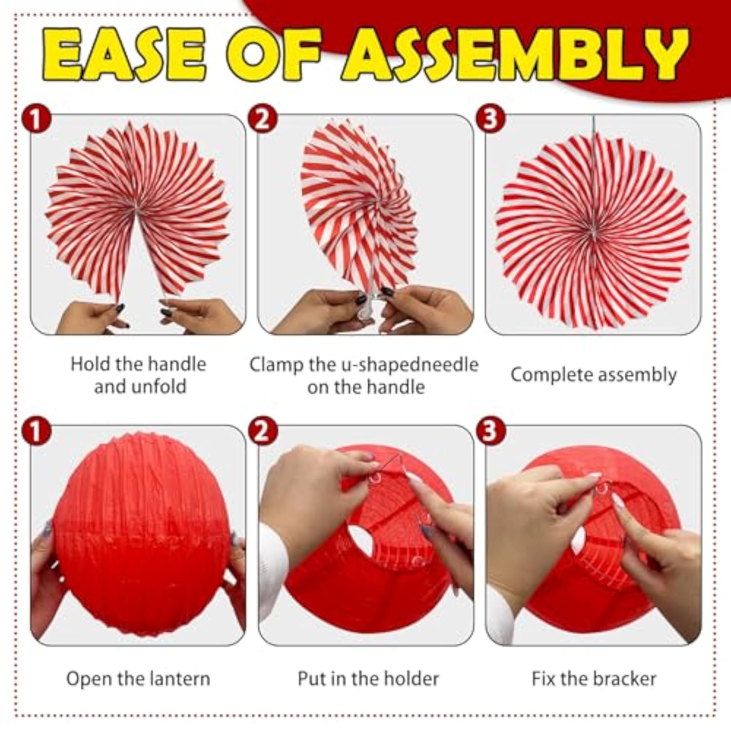 14 Pcs Red Gingham Party Supplies,Red And White Party Decorations Include Hanging Paper Fans, Paper Lanterns, Checkered Pennant Banner, Disposable Tablecloth For Bbq Picnic Themed Decorations