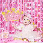 Pink Princess Piñata For Girls With Stick Blindfold And Confetti Crown Piñata For Princess Party Decorations, Photo Prop, Birthday, Funny Anniversary