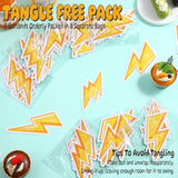 8pcs Lightning Bolt Hanging Décor – Gold Weather Theme Party Supplies