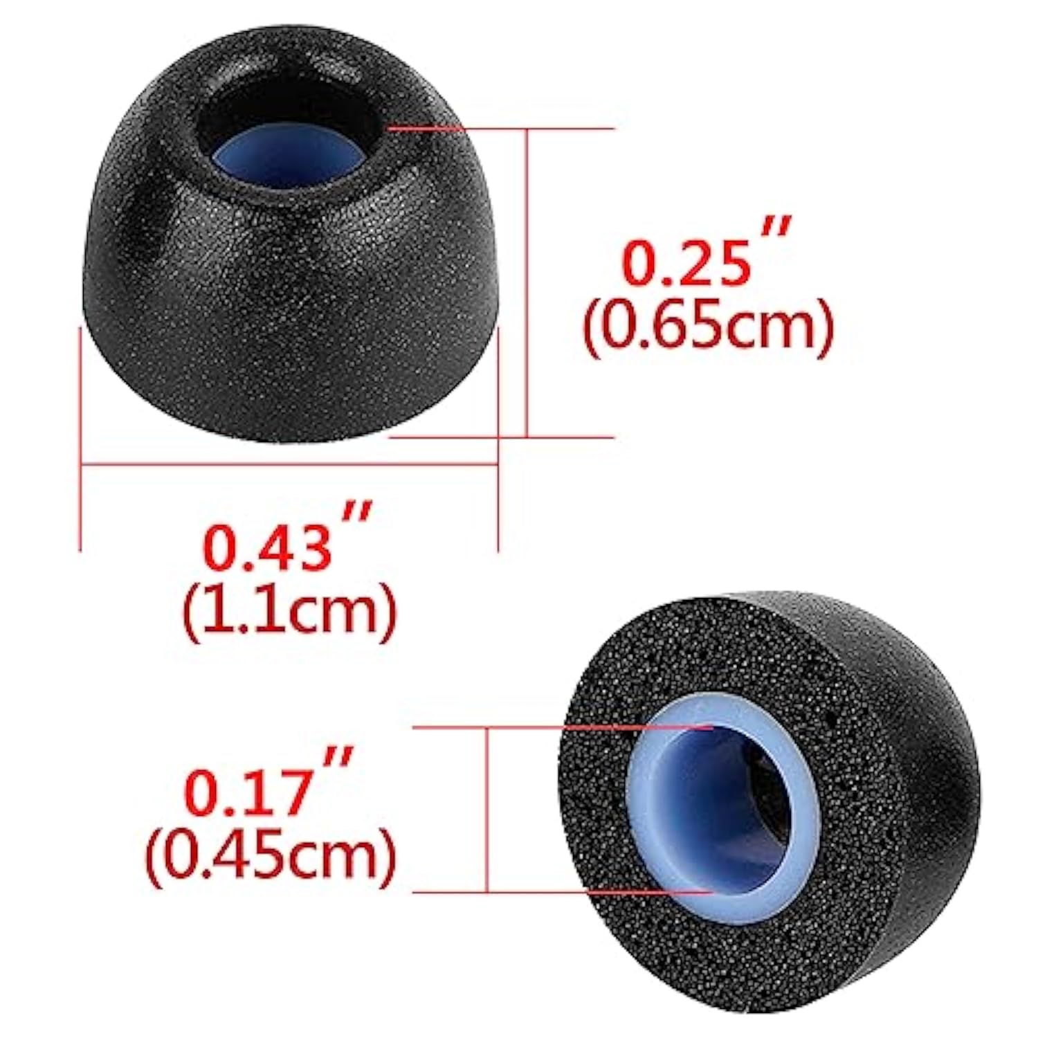 Geekria 3 Pairs Comfort Memory Foam True Wireless Earbuds Ear Tips Compatible with 4.5-6.3mm in-Ear Earphones Nozzle Blocking Noise Foam Tips/Earbud Ear Tips/Tips Eartips (M Size/Short)