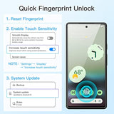 JETech Screen Protector for Google Pixel 6a 6.1-Inch with Camera Lens Protector, Easy Installation Tool, Fingerprint Compatible, Tempered Glass Film, HD Clear, 2-Pack Each