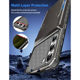 Samsung S23 Case Wallet with 5 Credit Card Holder, 6.1 in Gunmetal