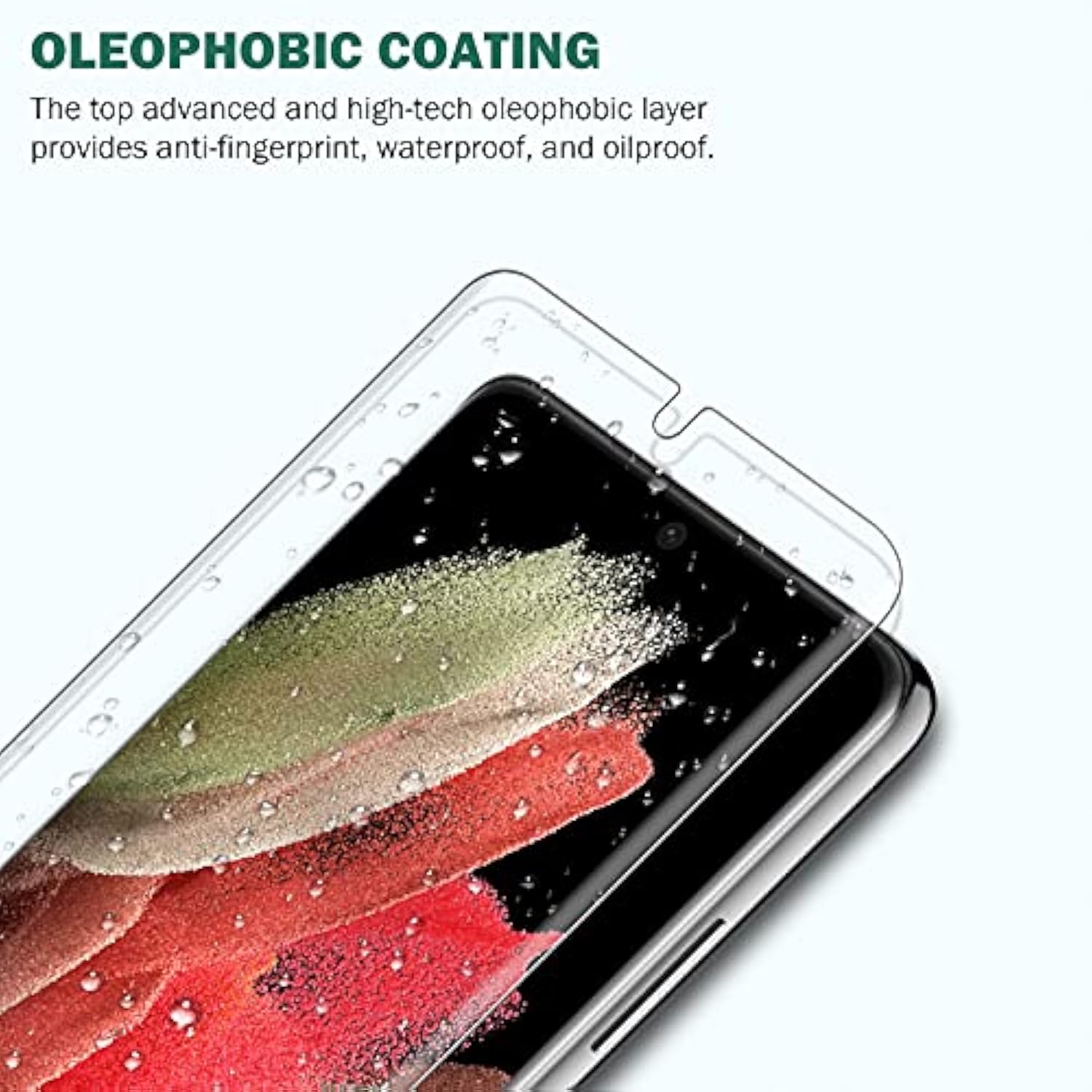 3 Pack Screen Protector Compatible For Samsung Galaxy S21 Ultra 6.8-Inch, Hd Clear Flexible Film, Positioning Tool, Support Fingerprint, Bubble Free, Model No. Zu