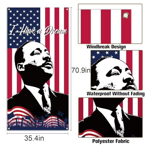 I Have A Dream Door Cover Martin Luther King Jr. Day Decorations Black History Month MLK Day School Classroom Office Door Decor