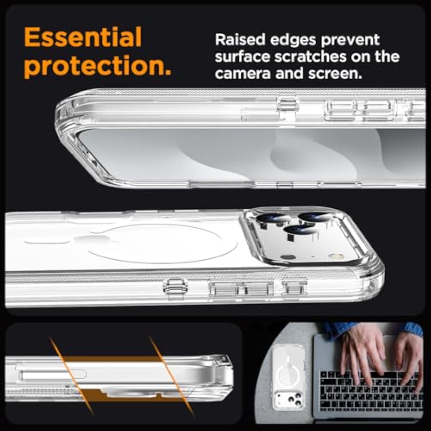 For Iphone 17 Pro Max Case Clear Compatible With Magsafe 3 In 1 Heavy Duty Drop Protection Full Body Rugged Shockproof/Dust Proof 3-Layer Military Protective Tough Durable Cover 6.9"_1
