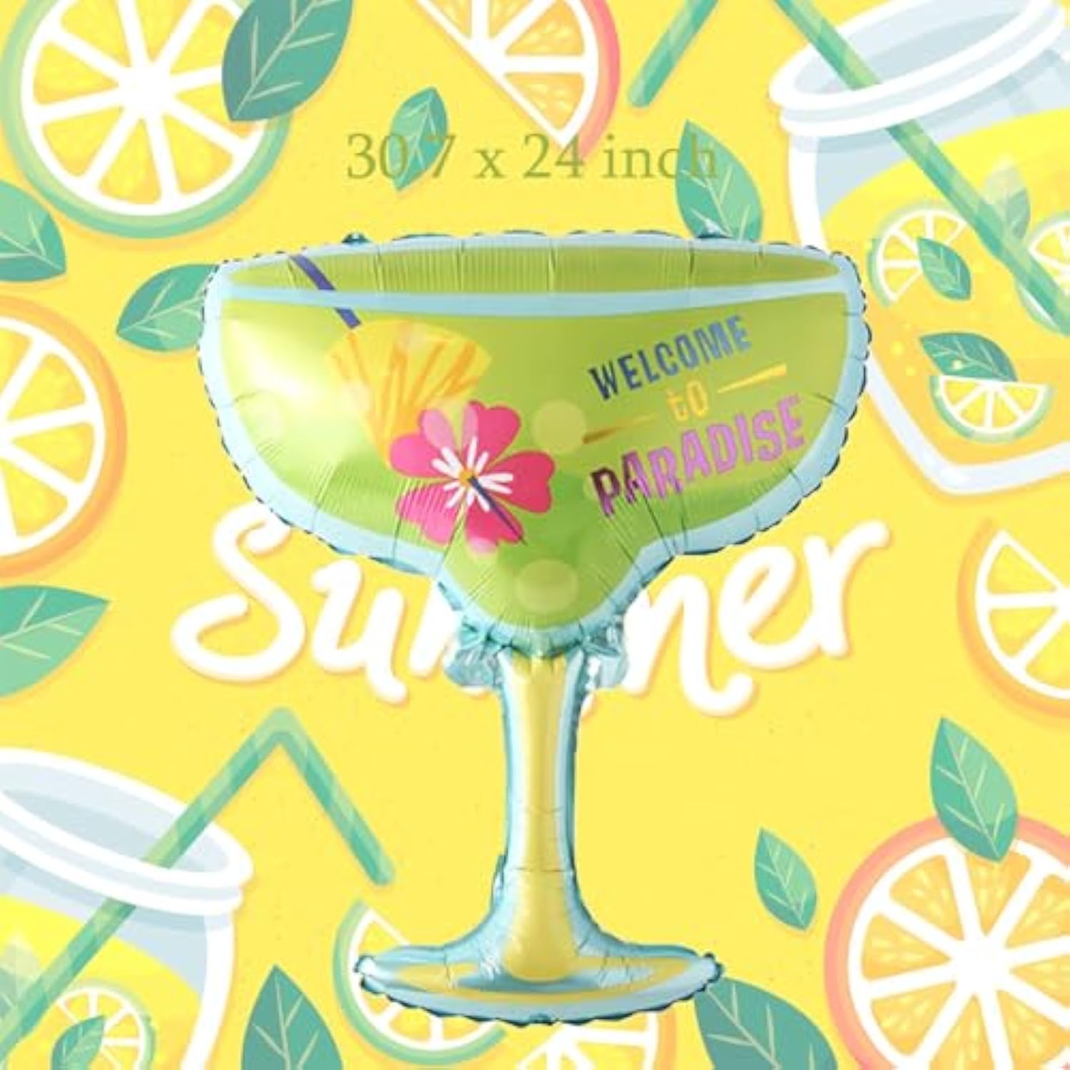 8Pcs Fruit Lime Balloons Cold Drink Balloons Lemon Mylar Balloons For Margs And Matrimony Bachelorette Summer Fruit Themed Graduation Birthday Baby Shower Wedding Party Decorations Supplies