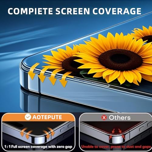 [2-Pack] Screen Protector for iPhone 16 (6.1 inch) - 9H Hardness, Anti-Fingerprint, Magnetic Auto-Install, Bubble-Free Installation, Ultra-Clear