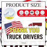 72 X 36 Inche National Truck Driver Appreciation Week Large Banner International Truck Driver Day Appreciation Gifts With Holes And Rope Thank You Banner Vinyl For Transportation Party Decor