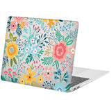 Hard Case Compatible With Macbook Pro 15 Inch 2019 2018 2017 2016 Release A1707 A1990, Plastic Hardshell Cover & Laptop Sleeve Bag & Keyboard Skin For Mac Pro 15 Touch Bar, Colourful Flowers
