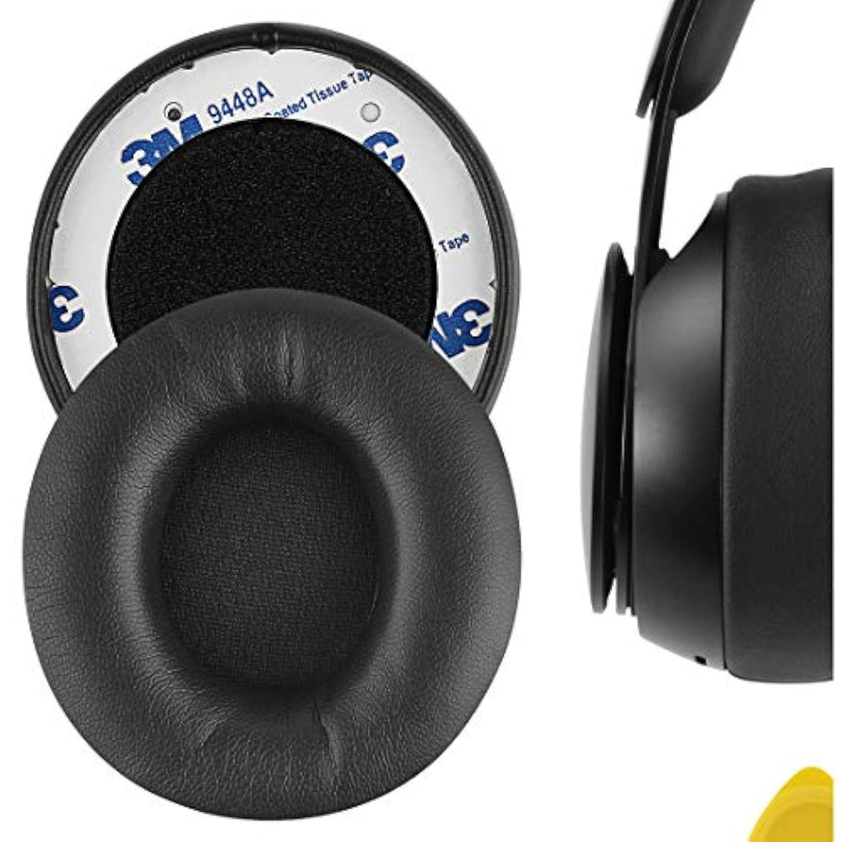 Geekria QuickFit Replacement Ear Pads Compatible with Beats Solo Pro (A1881) Headphones (Not Compatible with Other Headphone Models), Repair Parts (Black)