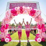 Pink Ribbon Balloon Arch Kit for Breast Cancer Awareness Month Party Decor