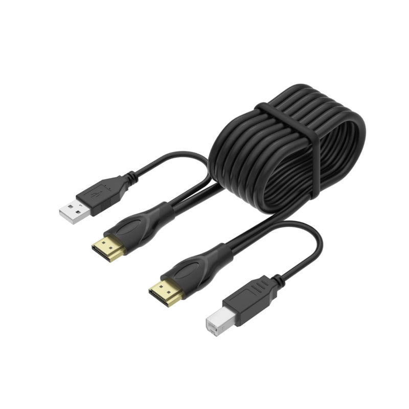 10Ft/3M Usb Hdmi Kvm Cable For Hdmi Kvm Switch,Integrated With Hdmi Usb A To H