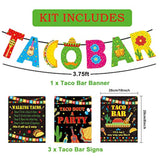Taco Bar Decoration Kit Mexican Fiesta Party Decorations Taco Bar Banner Sign For Fifth Of May De Mayo Fiesta Mexican Theme Party Bachelorette Bridal Shower Favors Supplies, Set Of 22