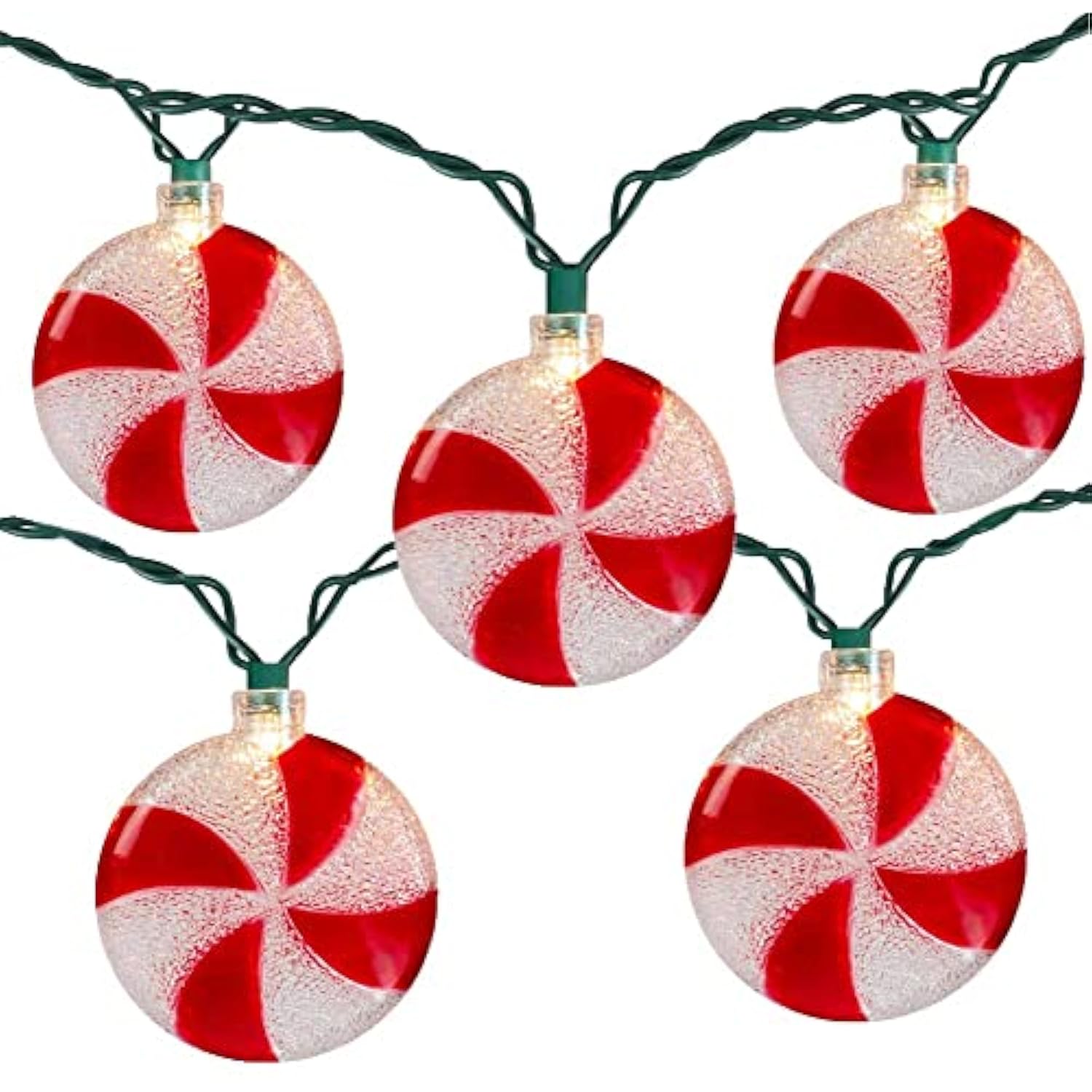 Candy String Lights, 8.5Ft Sugar Peppermints Candy Lights With 10 Bulbs For Outdoor & Indoor Christmas Party Tree Decora