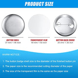 100 Sets Blank Button Making Supplies Round Badge Button Parts Metal B
