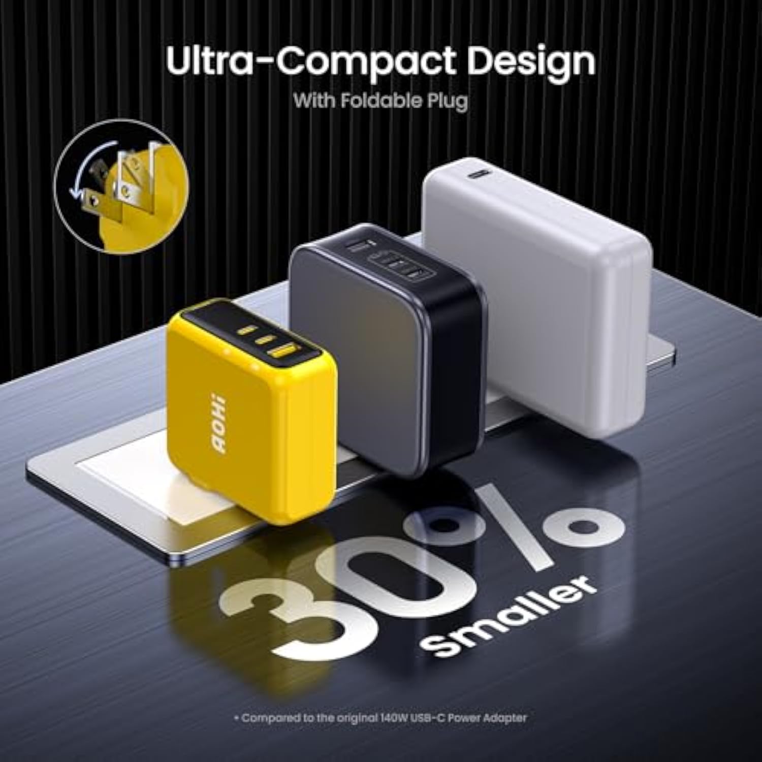 Magcube 140W Gan+ Usb C Charger Pd 3.1 Macbook Pro Charger 3-Port Pps Usb C La