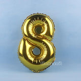 16 Inch Gold Balloons Decor Letters A To Z Numbers 0 To 9 For Wedding Prom Birthday Party (Number 8)