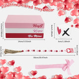 Valentines Day Decor,8 Pcs Valentines Day Tiered Tray Decor Book Stacks Wood Signs, Hug Xoxo Kiss Decorative Books Bundle, Coffee Table, Fireplace Mantel, Shelf - Farmhouse Valentine Decor Indoor