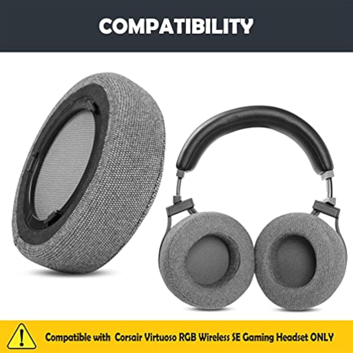 Thickened Ear Cushion Replacement Ear Pads Headphone Earpads Compatible With Corsair Virtuoso Rgb Wireless Se Gaming Headset