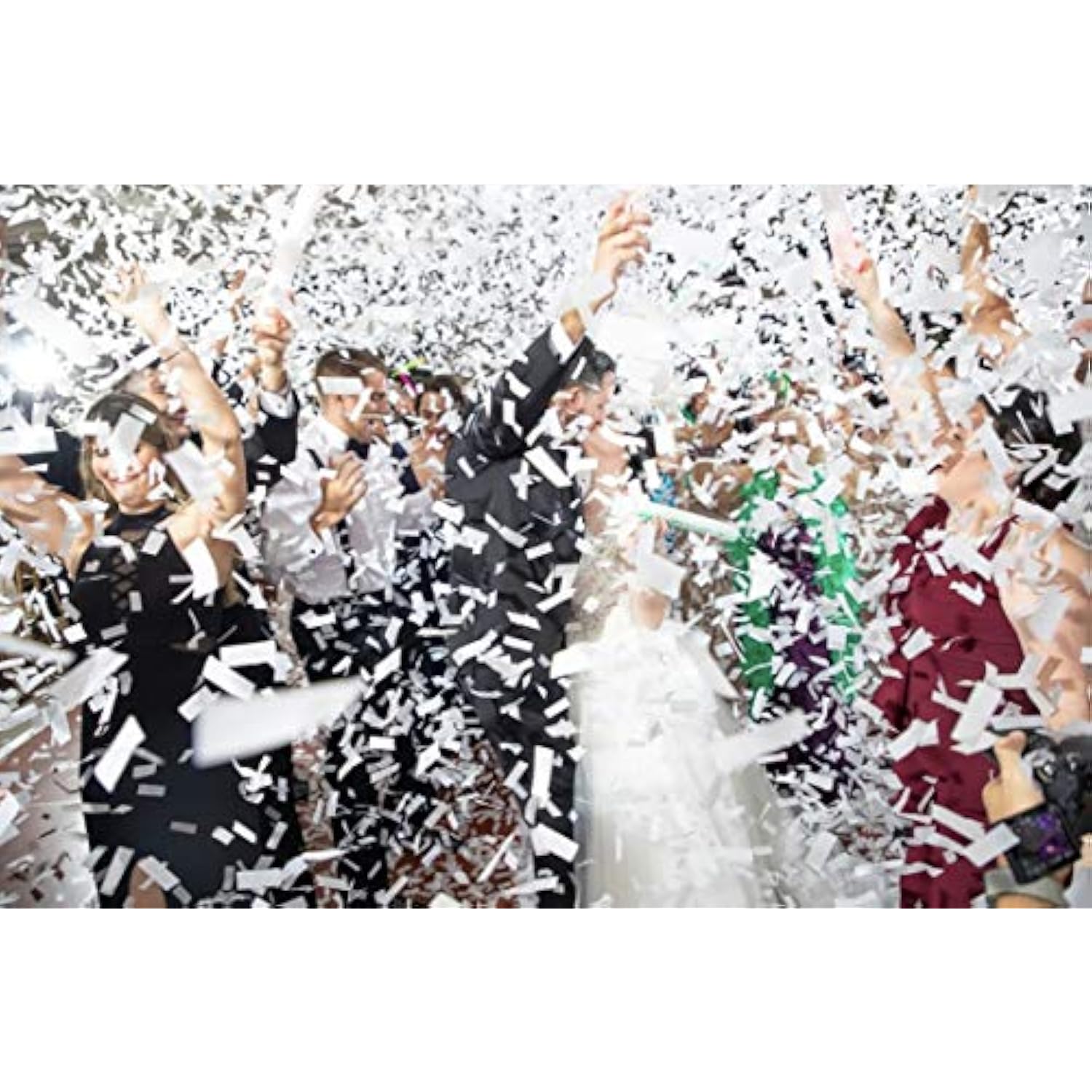 14Pack White Confetti Wands Tissue Paper Confetti Flick Flutter Sticks For Wedding Celebrations Anniversary Birthday Party White, 14 Inch