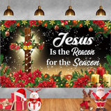 Christmas Religious Banner Decorations Jesus Is The Reason For The Season Backdrop Christmas Nativity Banner 71×43 Inch Holy Nativity Religious Xmas Photography New Year Party Decor