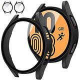 [2Pack for  Galaxy Watch FE 2024/5 2022/4 2021 Screen Protector Case 40mm Accessories, Protective Face Cover Built-in Tempered Glass Film