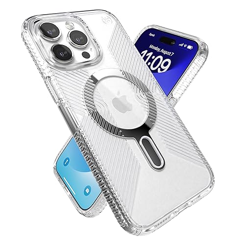 Clear iPhone 15 Pro Max Case - ClickLock No-Slip Interlock, Built for MagSafe, Drop Protection Grip - Scratch Resistant, Anti-Yellowing, 6.7 Inch