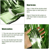 4-Pack Light Green Foil Fringe Curtains 3.28x8.2 ft for Party and Photo Booth Decor