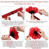 18 Pcs Halloween Artificial Red Poppy Flowers Large Poppies Fake Flowers For Wicked Birthday Veterans Day Carnival Back To School Party Backdrop (6,8,12 Inches)