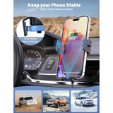 15W Auto-Clamping Wireless Car Charger, Fast Charging for iPhone & Galaxy