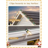 All In One Christmas Light Clip, Universal Gutter And Shingle Clip For C7, C9 And Mini Lights, 100 Pack