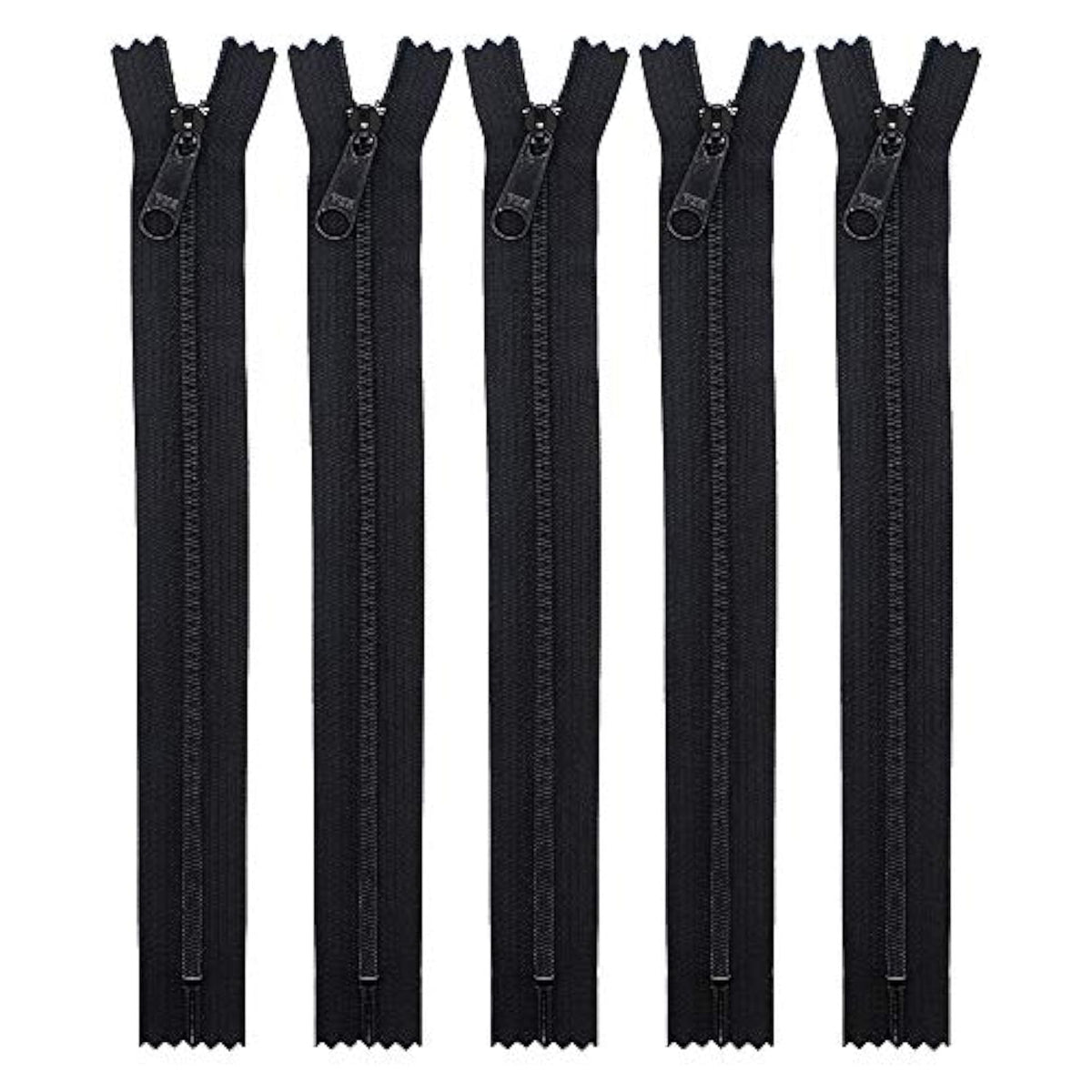 Black #4.5 Handbag – Extra-Long Pull Zipper (5 Zippers Per Pack) (10"