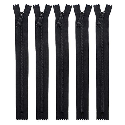 Black #4.5 Handbag – Extra-Long Pull Zipper (5 Zippers Per Pack) (10"