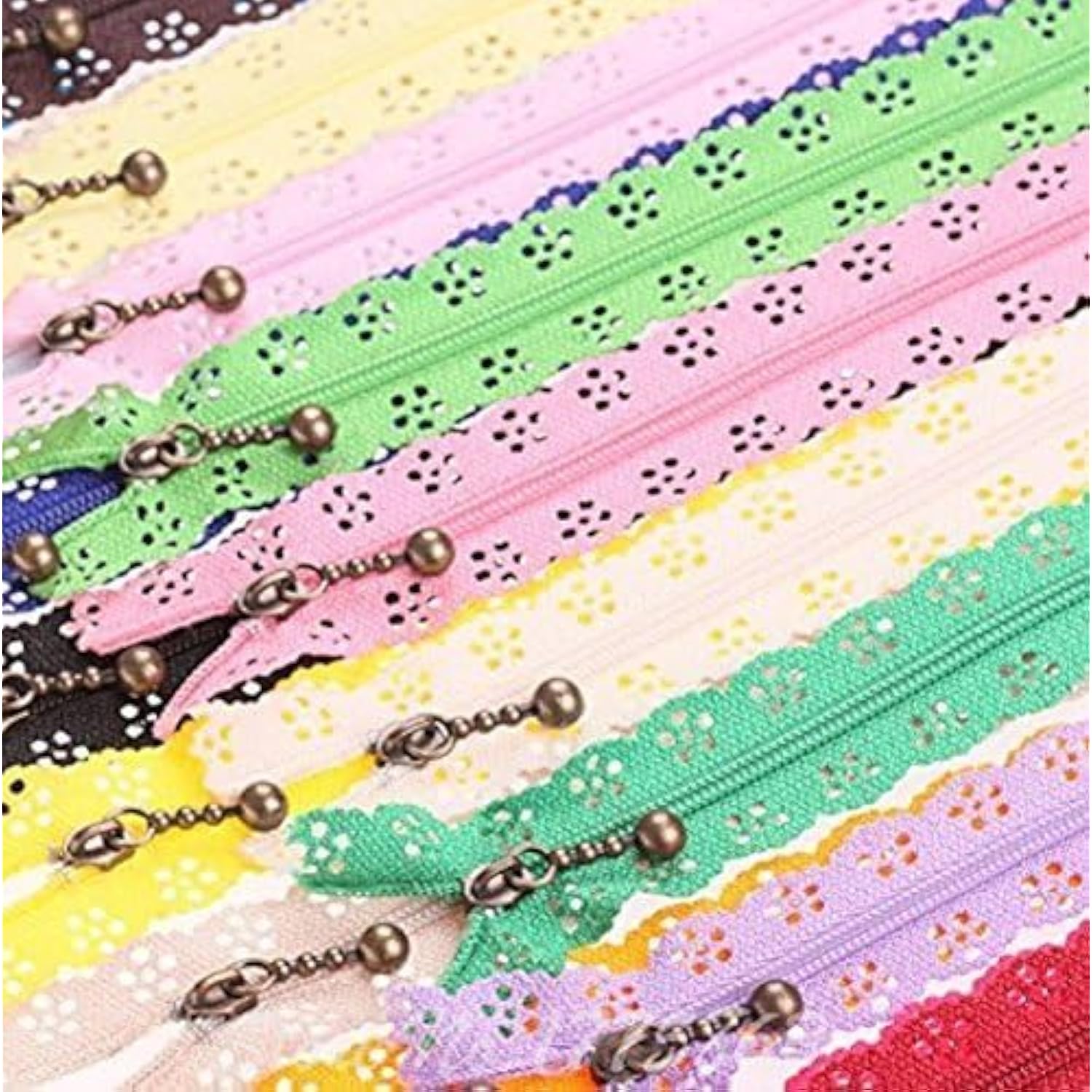 Random Color 20Pcs/Lot 30Cm 12 Inch Diy Nylon Zippers Lace Nylon Finis