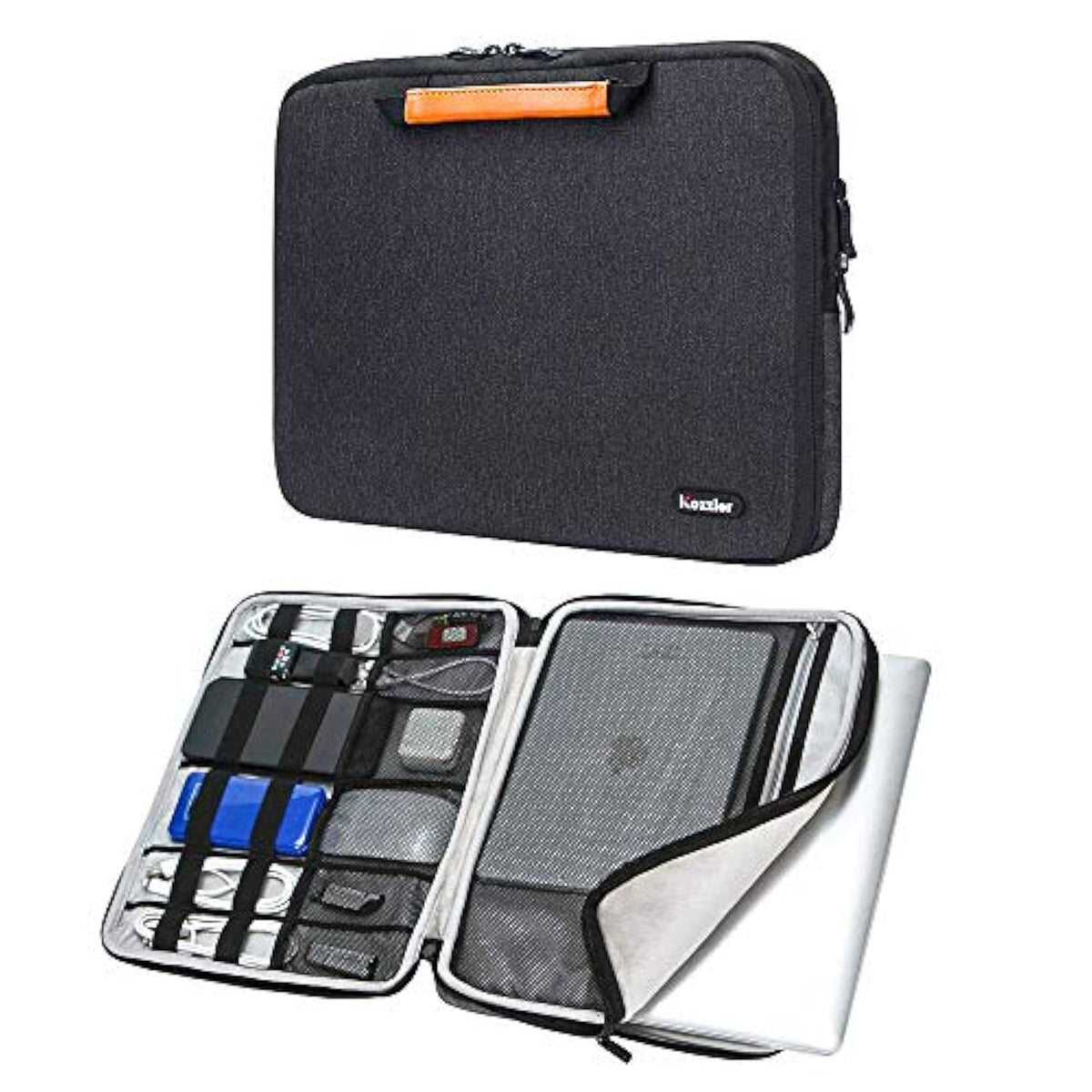 13-13.3 Inch Handle Electronic Accessories Strap Laptop Sleeve Case Bag Protective Bag For 13" Macbook Air/Macbook Pro/Pro Retina Cover-Black