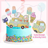 75Pcs Ice Cream Birthday Party Decorations For Girls Kids, Pastel Ice Cream Balloon Garland Arch Kit First Two Sweet Birthday Banner Foil Sprinkle Long Twist Balloons Cupcake Toppers Party Supplies