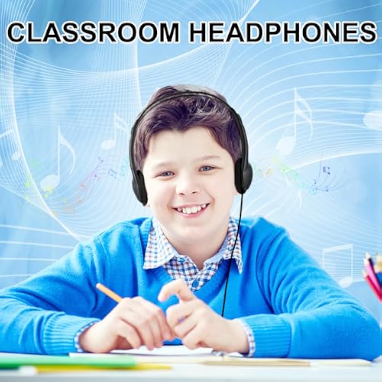 10 Packs School Headphones Bulk For Classroom Students Kids Children Toddler B