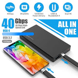 Short Usb C Cable, 40Gbps Usb4 Cable Compatible With Thunderbolt 4/3 Interface, Usb C To Usb C Cable Supports 8K Display.