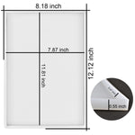 Silicone Large Deep Flat Tray Mold With Handles, Rectangle Mold For Resin Casting