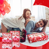 48 Pcs Valentine'S Day Treat Boxes Valentine Heart Cookie Boxes With Window 12 X 5.5 X 2.5 Bakery Box Heart Gift Box Candy Containers For Valentines Party Favors