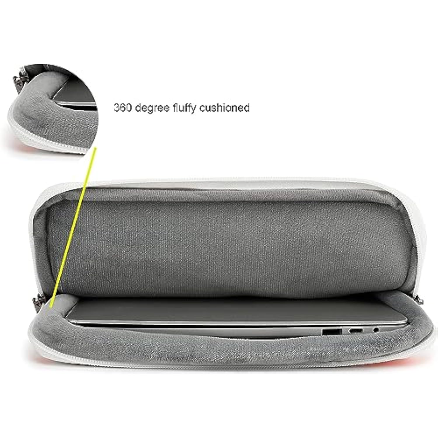 360° Protective 3 Pockets Laptop Sleeve Case Bag With Handle For Macbook Air 15 Inch,Macbook Pro 16 Inch And 15.6 Inch Screen Laptop (Watercolor Flowers)