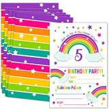 5Th Rainbow Birthday Party Invitations With Envelopes – Birthday Party Invitations, Rainbow Party Decorations– 20 Cards With Envelopes?C03-05?