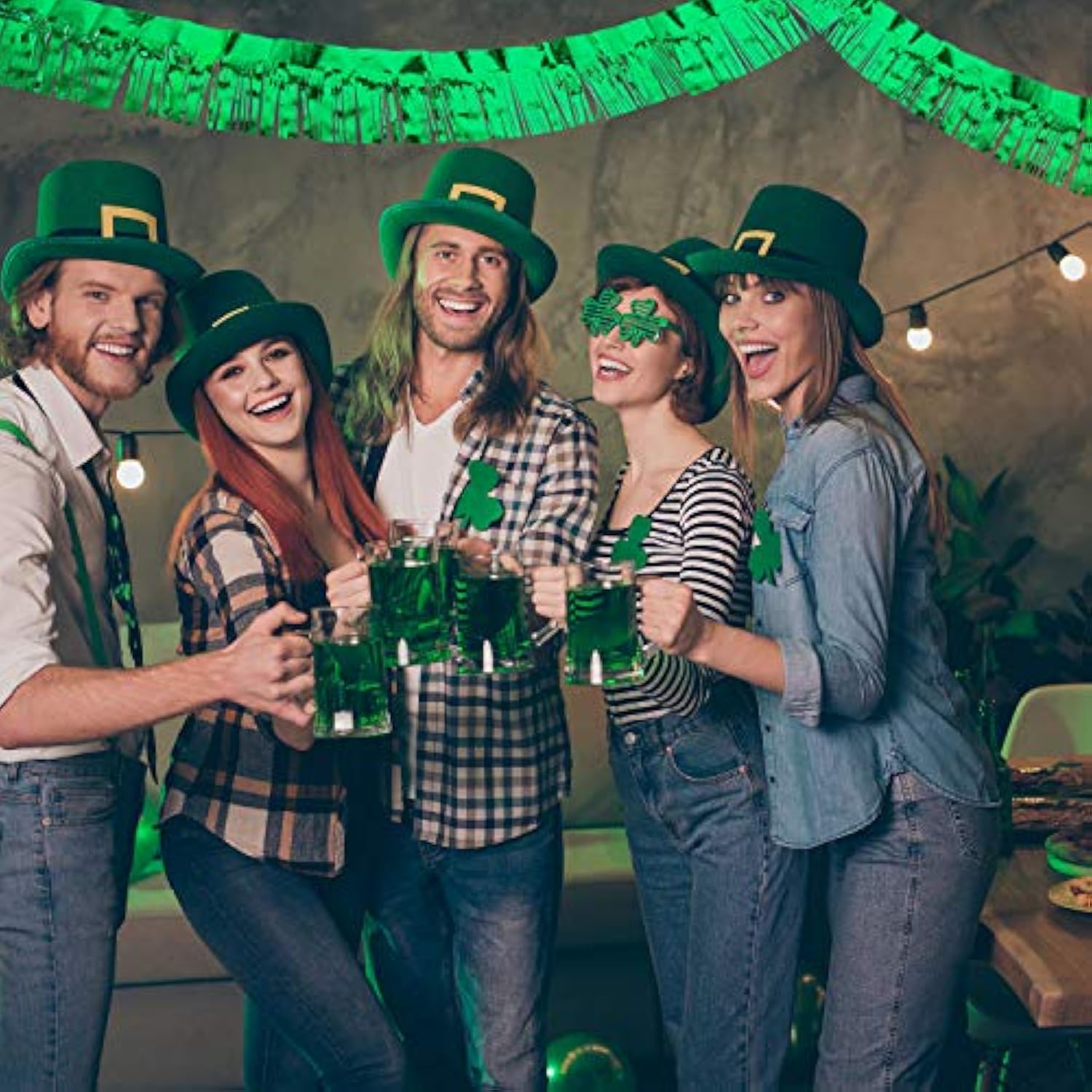 4 Packs 40 Feet Fringe Garland Foil Fringe Garland Metallic Tinsel Foil Halloween Christmas Hanging Banner For Wedding Birthday Parties Holiday Decorations And More Graduation